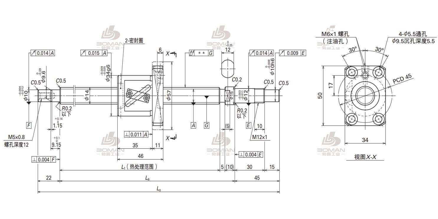 W1407FA-2-C5T8-FA标准滚珠丝杠