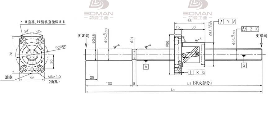KURODA GG2510DS-BALR-1020A 日本黑田精工丝杠钢珠安装方法