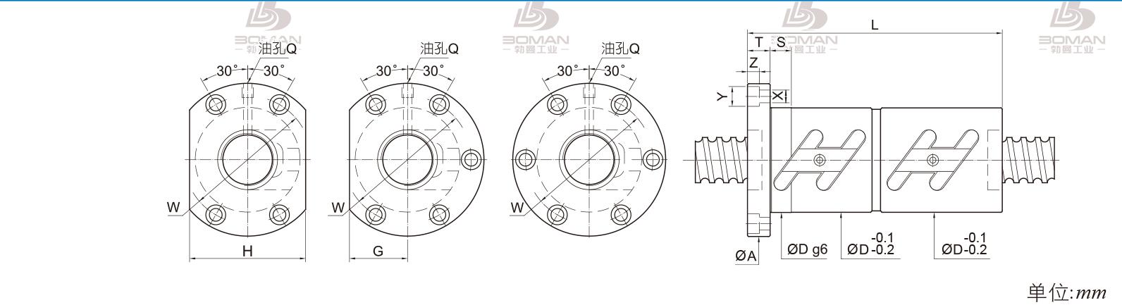 PMI FDWC3210-2.5 pmi线规丝杆公司